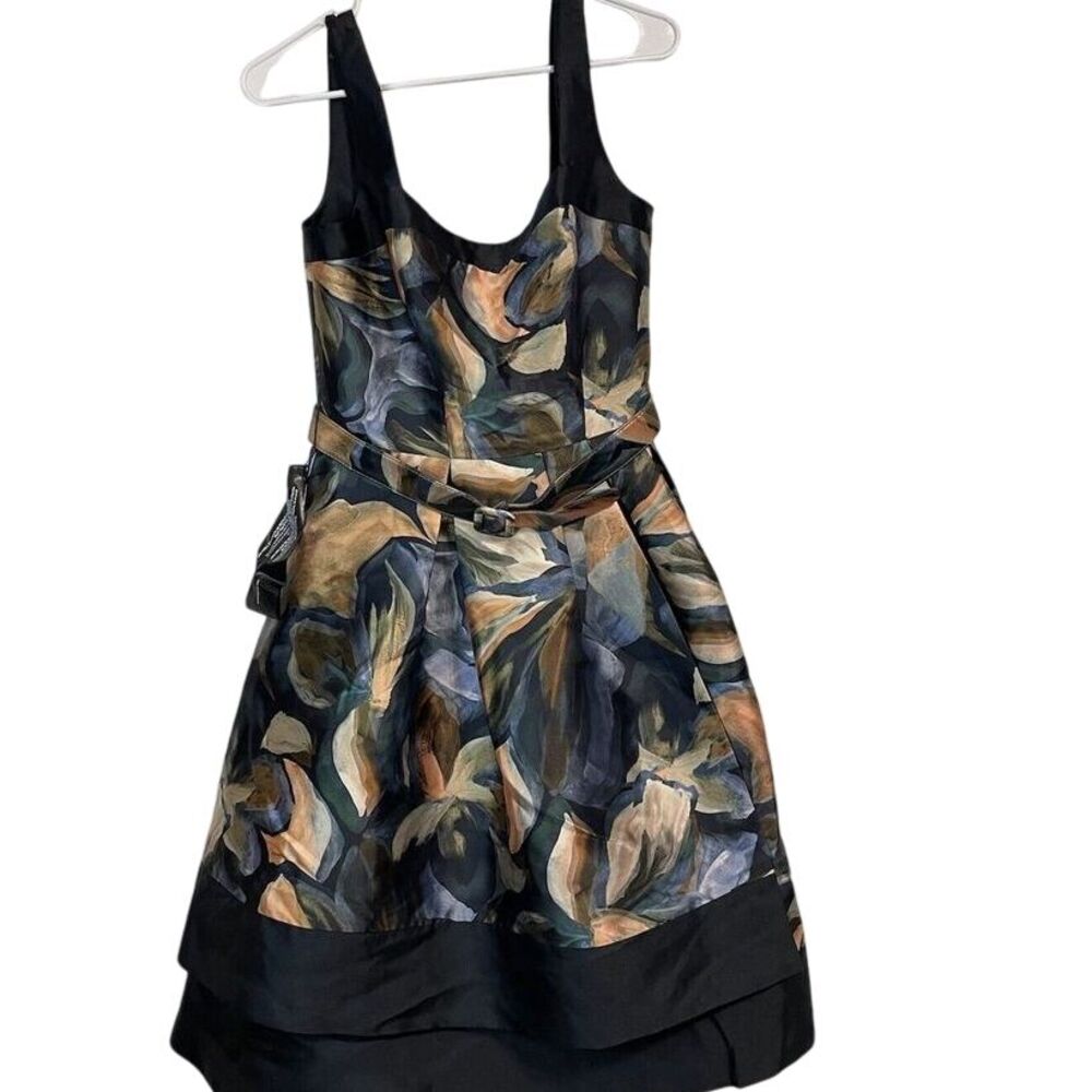 Kay Unger Dual Nature Knee Length Floral Fit & Flare Midi Dress NWT Size 8‎